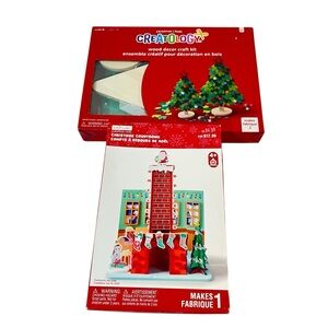 Creatology Wood Decor Tree & Christmas Countdown Craft Kits Lot of 2 New